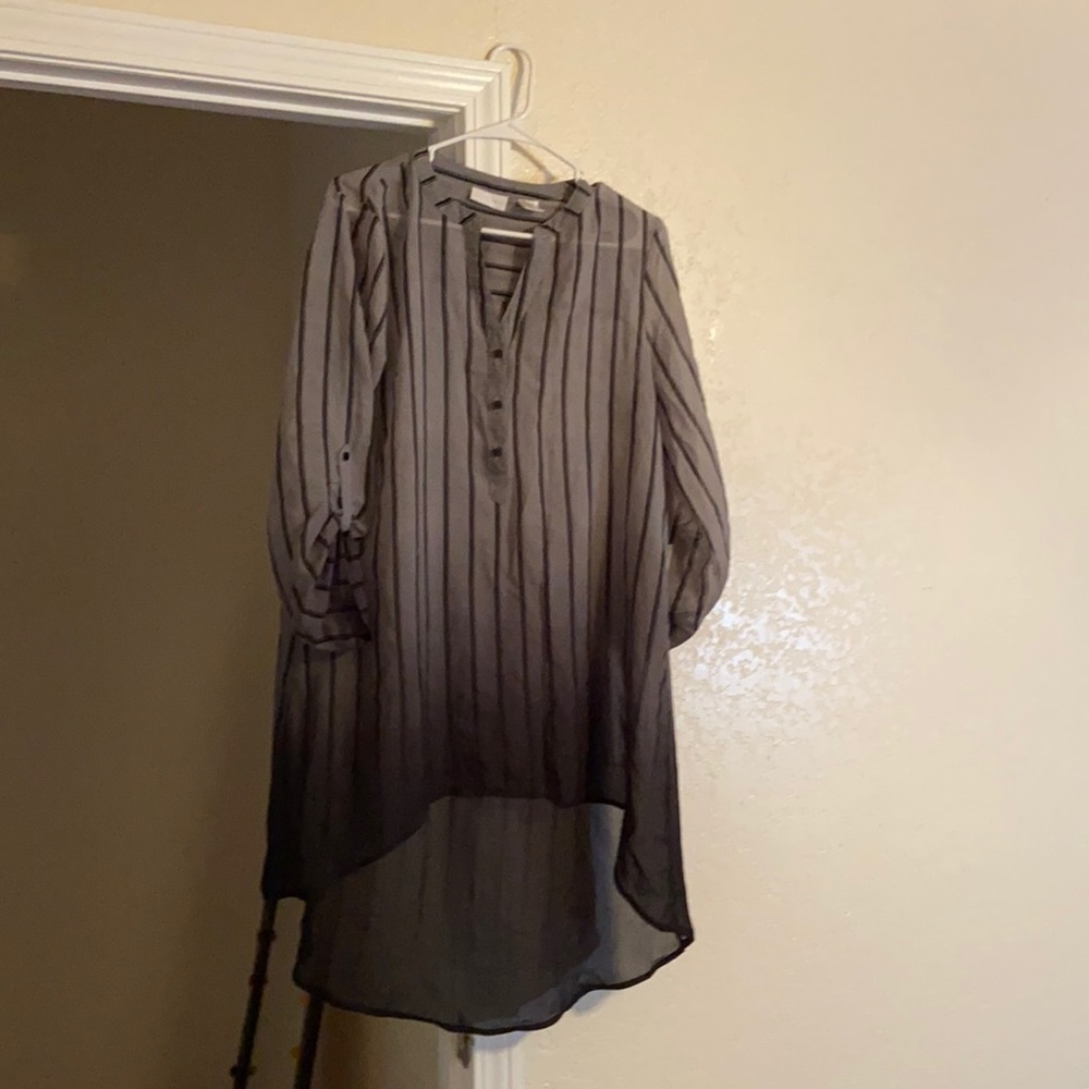 100% Polyester Striped Tunic